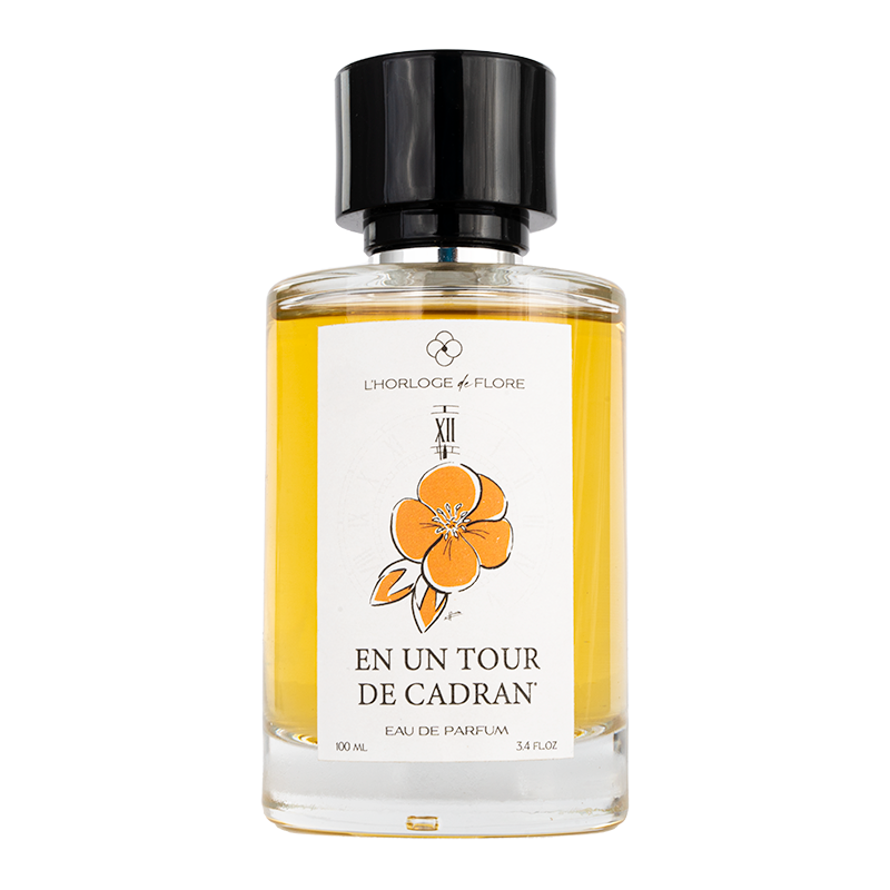 En Un Tour de Cadran, parfum de la collection Les Signatures Créatives de la marque française L'Horloge de Flore, fabriqué à Grasse.